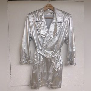 Silver 3/4 Perry Ellis length jacket